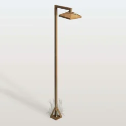 LED-Wegeleuchte Aura Edge, 100 x 19,5 cm, messing antik