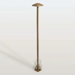 LED-Wegeleuchte Aura Frame, Höhe 100 cm, messing antik, IP65