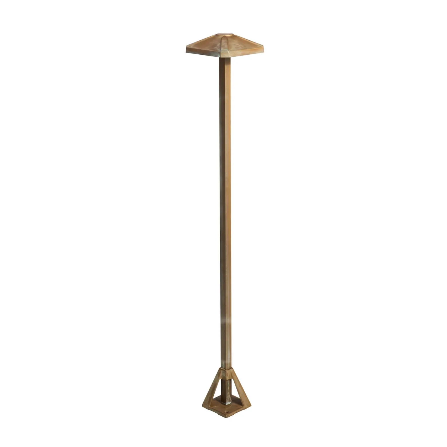 LED-Wegeleuchte Aura Frame, Höhe 80 cm, messing antik, IP65