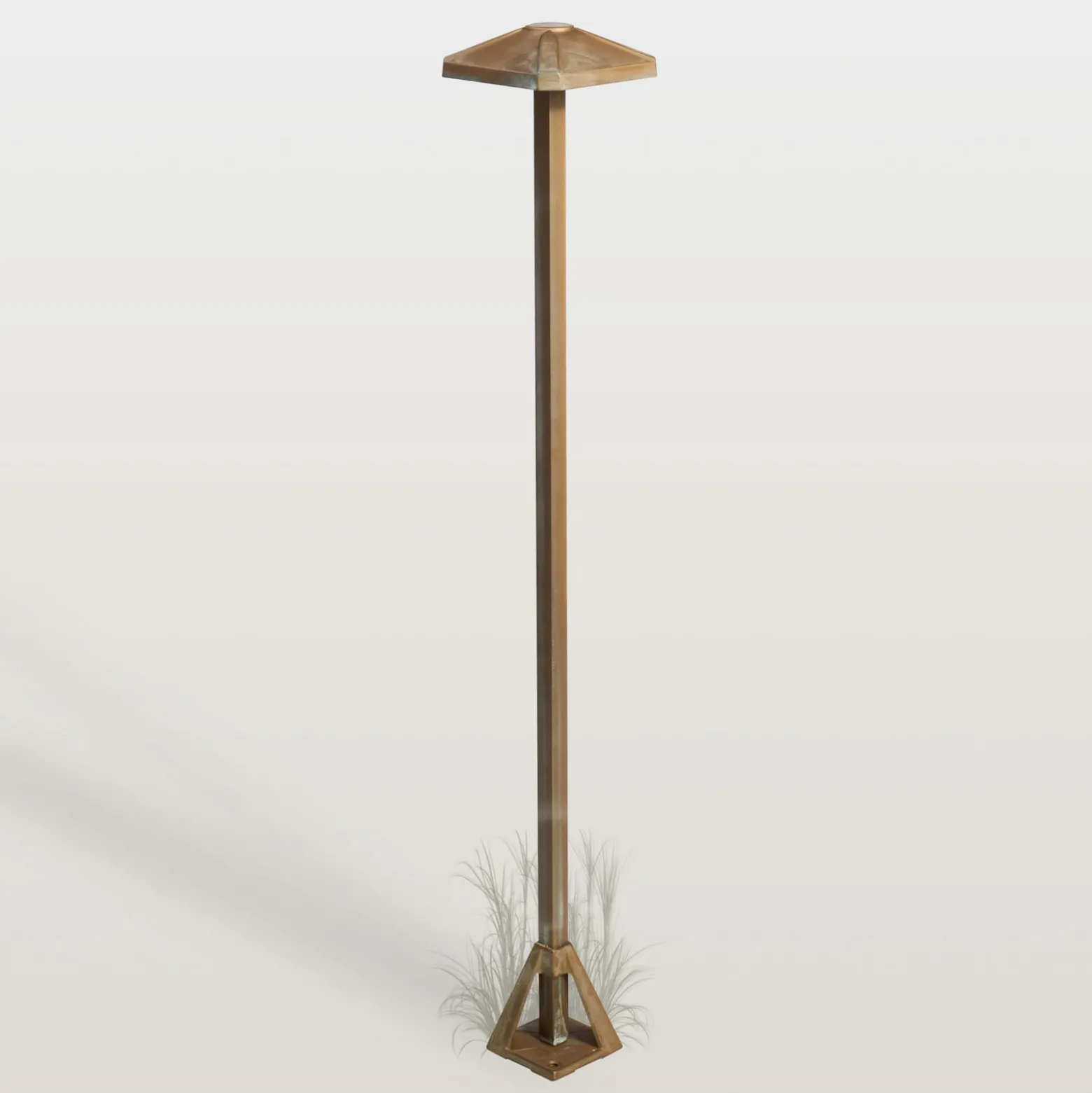 LED-Wegeleuchte Aura Frame, Höhe 80 cm, messing antik, IP65