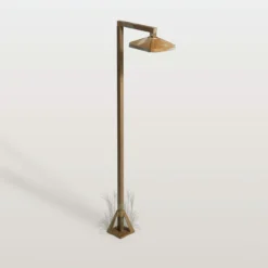 LED-Wegeleuchte Aura Frame, 80 x 19,5 cm, messing antik