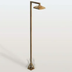 LED-Wegeleuchte Aura Frame, 100 x 19,5 cm, messing antik