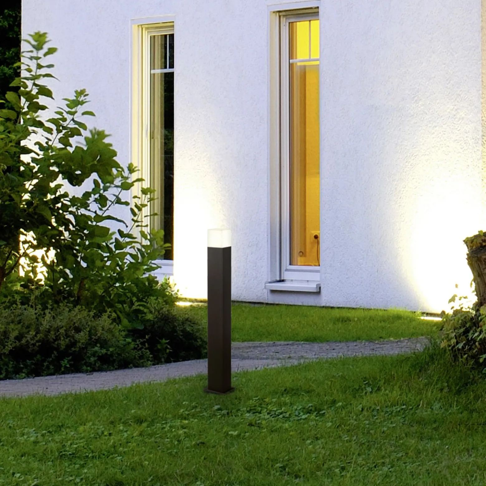 LED-Wegeleuchte HUDSON, anthrazit, Höhe 80 cm, Metall, IP44