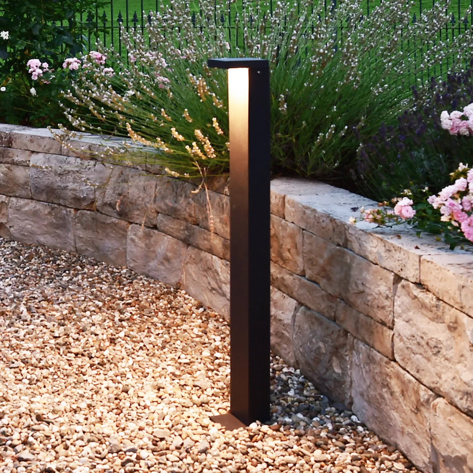 LED-Wegeleuchte Lerna 1000 dunkelgrau Höhe 100 cm 7,4 W CCT