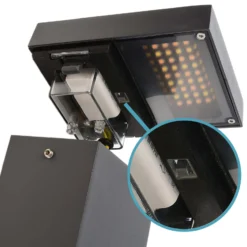 LED-Wegeleuchte Lerna, Höhe 100 cm, CCT, grau, Steckdosen