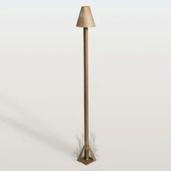 LED-Wegeleuchte Silva Disk, Höhe 80 cm, messing antik, IP65