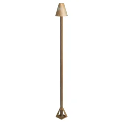 LED-Wegeleuchte Silva Disk, Höhe 100 cm, messing antik, IP65