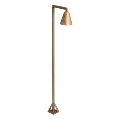 LED-Wegeleuchte Silva Disk, 100 x 19 cm, messing antik