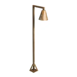 LED-Wegeleuchte Silva Disk, 80 x 19 cm, messing antik