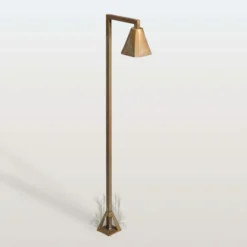 LED-Wegeleuchte Silva Frame, 100 x 19 cm, messing antik
