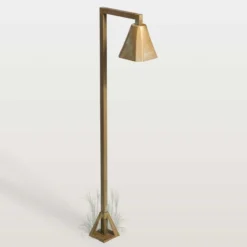 LED-Wegeleuchte Silva Frame, 80 x 19 cm, messing antik