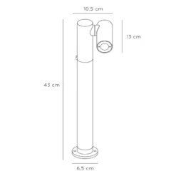 LED-Wegeleuchte Tatum, anthrazit, 43 cm, Aluminium, IP65