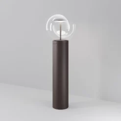 LED-Wegeleuchte Velora, braun, Höhe 60 cm, Metall/Glas, IP65
