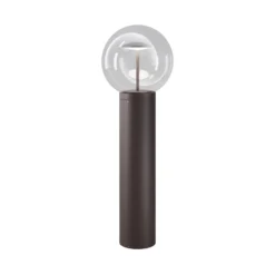 LED-Wegeleuchte Velora, braun, Höhe 60 cm, Metall/Glas, IP65