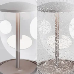 LED-Wegeleuchte Velora, braun, Höhe 60 cm, Metall/Glas, IP65