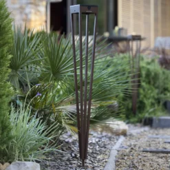 Les Jardins LED-Solarfackel Tinka, corten, 90 cm, Erdspieß