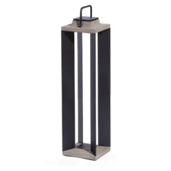 Les Jardins LED-Solarlaterne Teckalu, grau/schwarz, 60 cm