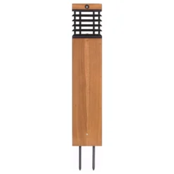 Les Jardins LED-Solarwegeleuchte Tekura, teak/grau, 75 cm
