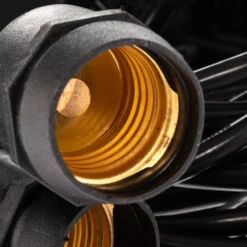 Lichterkette Girlanda IP44 schwarz 15m ohne Lampen