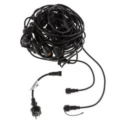 Lichterkette Girlanda IP44 schwarz 15m ohne Lampen