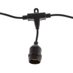 Lichterkette Girlanda IP44 schwarz 15m ohne Lampen