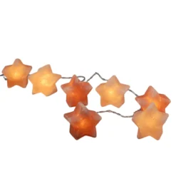 Lichterkette Leuchtkristalle Stern, Salzkristalle bernstein