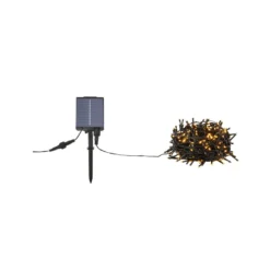 Lichterkette Suno, schwarz, Solar, USB, 300-flammig, IP44