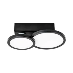 LIGHTME LED-Deckenleuchte Aqua GU10 2-fl. schwarz