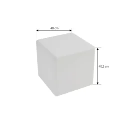 Lindby Akku-LED-Außenleuchte Cubara, RGB, Würfel, Kunststoff