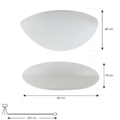 Lindby Außenbodenleuchte Arani, weiß, Kunststoff, Stecker
