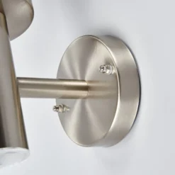 Lindby Außenwandlampe Djori, Sensor, aluminiumfarben, E27