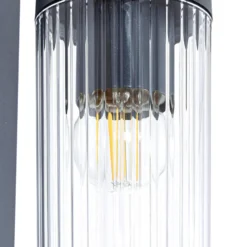 Lindby Außenwandlampe Kaliro, anthrazit, 24 cm, IP54, Sensor