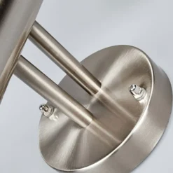 Lindby Außenwandlampe Nada, Edelstahl, Glas, Sensor, E27