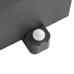 Lindby Außenwandlampe Peldar, anthrazit/klar, 26 cm, Sensor
