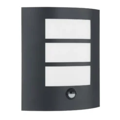 Lindby Außenwandlampe Vimal, Sensor, E27, 26 cm, Aluminium