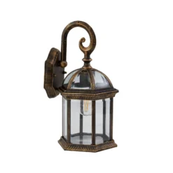 Lindby Außenwandleuchte Adelisa, gold antik, Alu, Höhe 39 cm