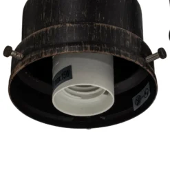 Lindby Außenwandleuchte Eddie, rostfarben, Metall, IP44, E27