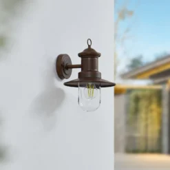 Lindby Außenwandleuchte Eloretta, rostfarben, Stahl