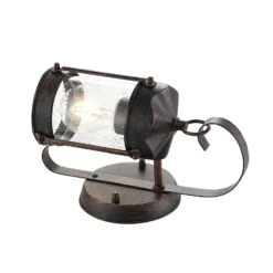 Lindby Außenwandleuchte Farly, rostbraun, Alu, 17cm