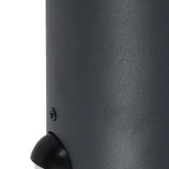 Lindby Außenwandleuchte Heulo, Ø 10,5 cm, rauchgrau, Sensor
