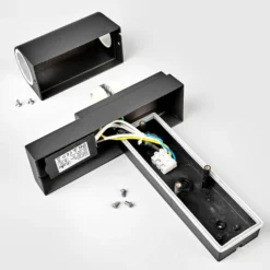 Lindby Außenwandleuchte Palina, Sensor, IP44, anthrazit