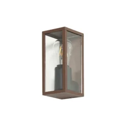 Lindby Außenwandleuchte Robigus, rostfarben, Aluminium