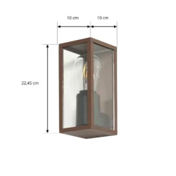 Lindby Außenwandleuchte Robigus, rostfarben, Aluminium