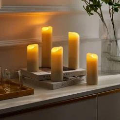 Lindby Candora LED-Kerze 5er-Set Fernbedienung