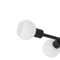 Lindby Deckenlampe Biscala, 5flg., schwarz/opal