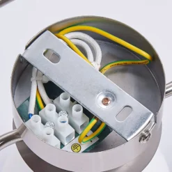 Lindby Deckenlampe Ciala, 3-flammig, nickelfarben, Glas, E14