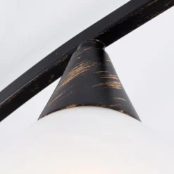 Lindby Deckenlampe Della, schwarz-gold, 110 cm, 5-flg., E14