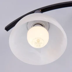Lindby Deckenlampe Della, schwarz-gold, Ø 58 cm, 3-flg., E14