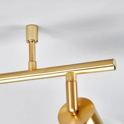 Lindby Deckenlampe Elaina, 180cm, 6-flg., messing, Glas, E14