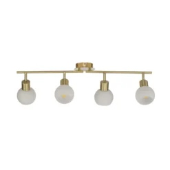 Lindby Deckenlampe Elaina, 70cm, 4-flg., messing, Glas, E14